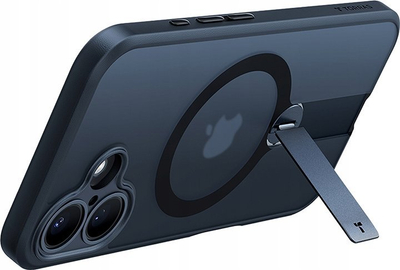 Kapak telefoni Torras Pstand Spin për iPhone 16, me stand që rrotullohet, i zi