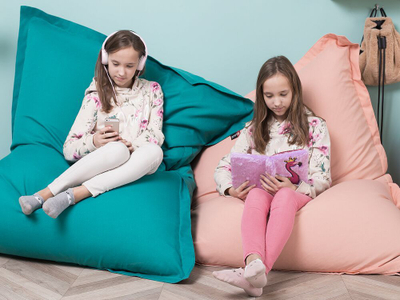 Puf ulëse FUZZY Bean Bag 300L, 140 x 180 cm, rozë pjeshke