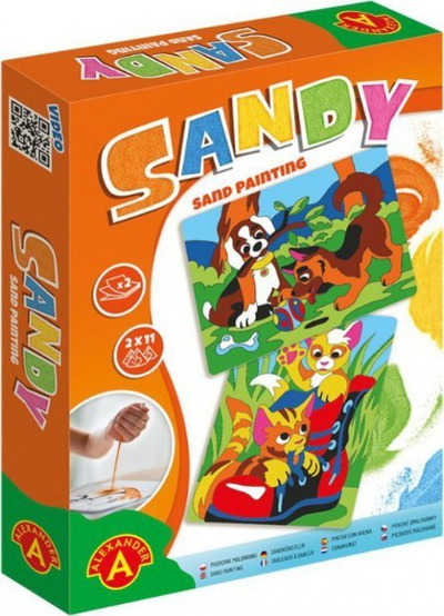Set kreativ me rërë Alexander Sandy Sand Paintings Kittens Puppies ALEX, vizatime me kotele dhe këlyshë, me ngjyra nga të gjitha