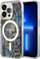 Kapak telefoni Guess GUHMP14LHLEOPWB për iPhone 14 Pro 6.1", MagSafe, leopard blu