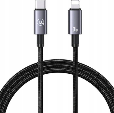 Kabllo karikimi Usams SJ662 USB C në Lightning, 30W, 1.2m, çelik