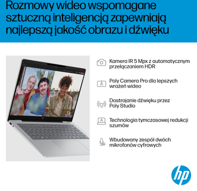 Laptop HP OmniBook 7 AI 14 fr0003nw, Ultra 5 225U, 14" 2K OLED, 16GB 512GB, сива