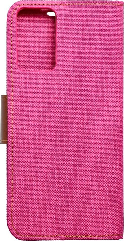 Këllëf libri Canvas për Xiaomi Redmi Note 12S, me magnet, me xhepa, rozë