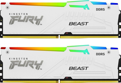 Memorie Kingston Fury Beast RGB, DDR5, 64 GB, 6000 MHz, CL36, KF560C36BWEAK2-64