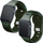 Rrip ore 3mk Silicone Watch Strap, për Apple Watch 42/44/45/49 mm, silikon, jeshile e errët
