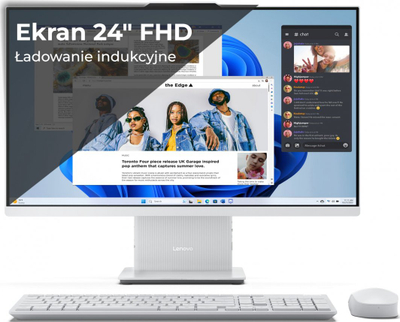 Kompjuter Lenovo IdeaCentre AIO 24IRH9 Intel® Core™ i7-13620H FHD IPS 250nits AG 23/8" 2x8GB DDR5 5200 SSD512 Intel UHD Graphics Win11, i bardhë