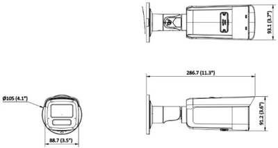 Kamerë IP Hikvision DS-2CD2T43G2-4LI, 4MP, lentë 2.8mm, e bardhë