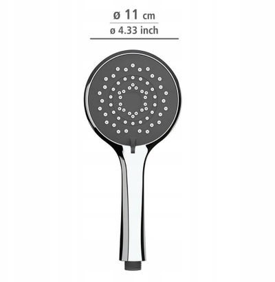 Kokë dushi Wenko Gray Sprinkle, 11 cm, kursen ujë, gri