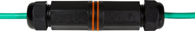 Konektor rrjeti LogiLink NP0081, 2x RJ45, IP67, ngjyrë e zezë
