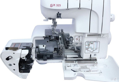 Makinë qepëse overlock Guzzanti GZ 325, 2 3 4 fije, 12 lloje qepjesh, e bardhë