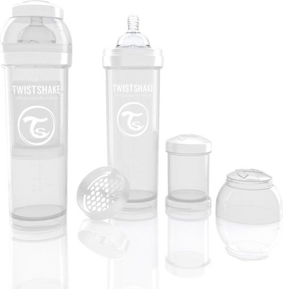 Shishe për foshnje Twistshake Anti-colic, 330 ml, e bardhë