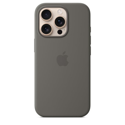 Apple iPhone 16 Pro Silicone Case with MagSafe, Stone Gray