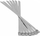 Set shtrëngues çeliku inox DA128B, 100 copë, rezistent ndaj korrozionit, argjendtë
