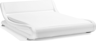 Shtrat waterbed EU King, 160 cm, lëkurë eko, i bardhë