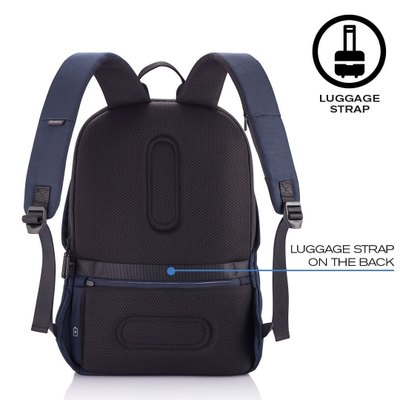 Çantë shpine XD Design Bobby Soft, 15.6", kundër vjedhjes, blu navy