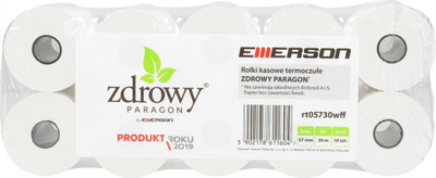 Rola termike Emerson Zdrowy Paragon, 57mm x 30m, set 120 copë, të bardha