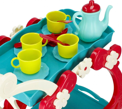 Set kuzhine lodër Mega Creative Kitchen Set Trolley Tray, me karrocë dhe tabaka, plastik