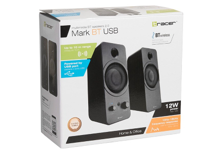Kaltoparlantë kompjuteri Tracer Mark TRAGLO46370, 12W, Bluetooth, të zinj
