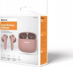 Kufje in-ear Denver TWE-48DR, Bluetooth 5.3, TWS, rozë