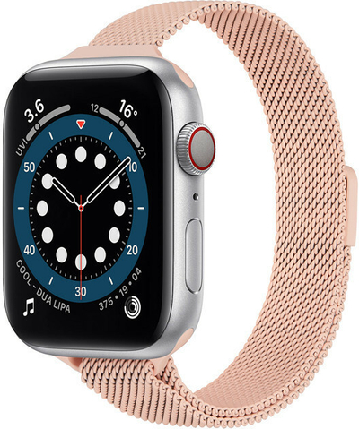 Rrip milanez 4wrist për Apple Watch 42/44/45/49 mm, rozë