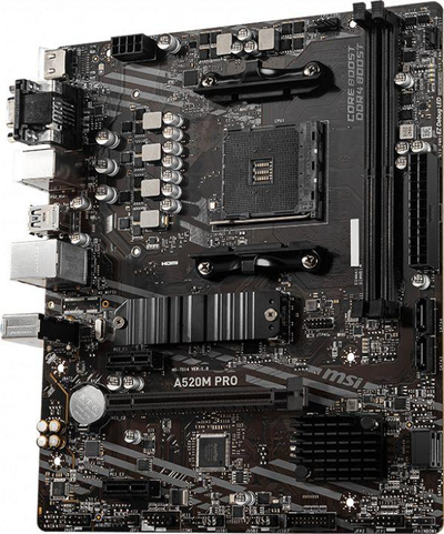 Pllakë Amë MSI A520M-PRO AMD AM4 MATX Gaming