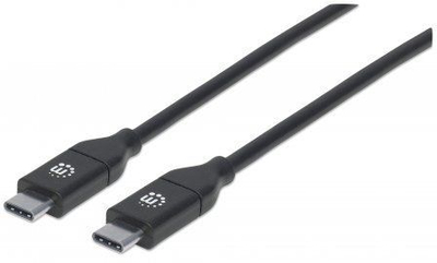 Kabllo USB Manhattan USB C në USB C, 2 m, 100 W, e zezë