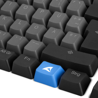 Set keycaps Sharkoon SKILLER SAC20, 115 copë, ISO DE, i zi