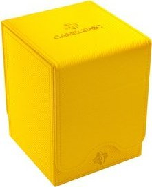 Kuti letrash Gamegenic Squire 100+ XL Convertible, mban gjer në 100 letra, mbyllje me magnet, e verdhë