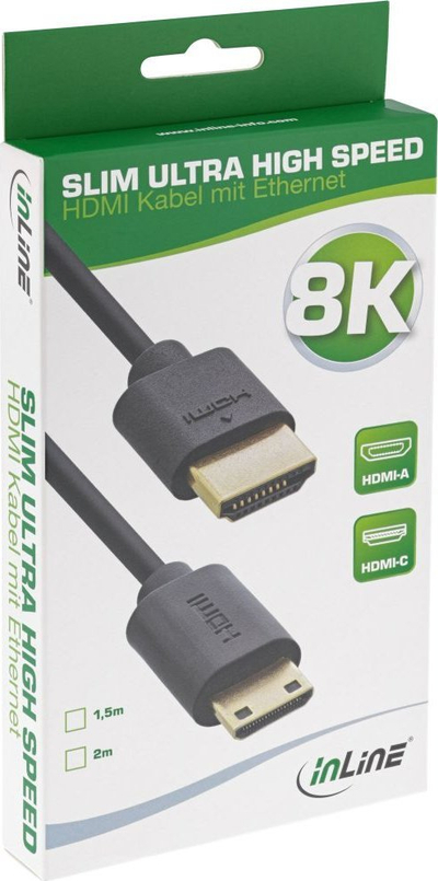 Kabllo HDMI InLine 17911C, 1.5m, 3D ARC, e zezë