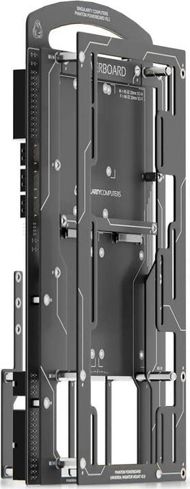 Kuti kompjuteri Singularity Computers Phantom ITX DTX, Mini ITX DTX, me PowerBoard të futur, e zezë