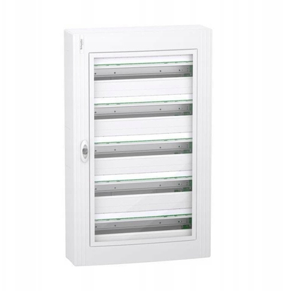 Kuti shpërndarje sipërfaqësore Schneider PrismaSeT XS PSXS-5-24-NT-P, 5x24 module, derë transparente, e bardhë