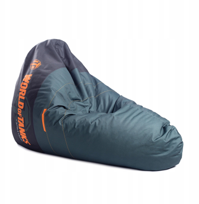 Puf за гејминг Diablo Chairs Gamer Pouf WoT, дизајн World of Tanks, црн
