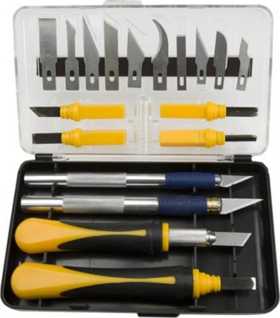 Set thikash dhe daltash të imta për modelim Tool, 22 pjesë, me kasetë për mbajtje
