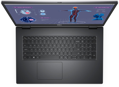 Laptop Dell Precision 7780, 17", Intel Core i7-13850HX, 32GB RAM, 1TB SSD, Nvidia RTX 3500, ngjyrë hiri