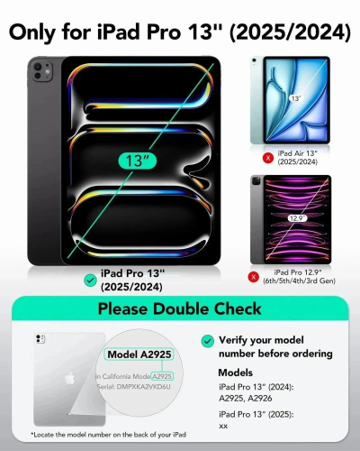 Mbrojtëse ekrani ESR UltraFit Armorite pët iPad Pro 13 (2024/2025), 2 copë