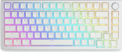 Set keycaps Glorious Aura V2 PBT ANSI US, 145 taste, i bardhë