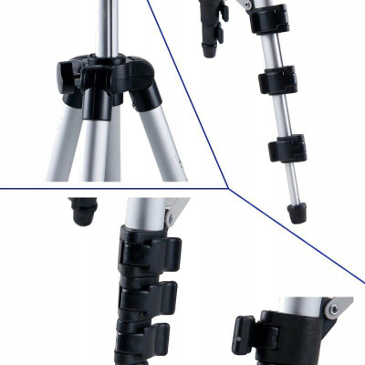 Tripod për kamera dhe telefon Weifeng WT-3110A, alumin, kokë 360°, ngjyrë e zezë me argjendtë