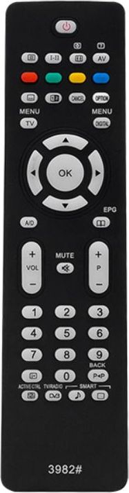 Pilot universal BLOW për TV dhe video Philips, rreze 8m, bateri AAA, i zi