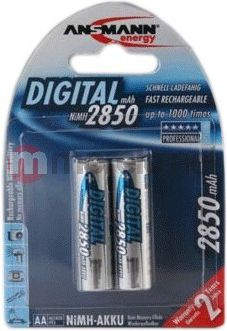 Bateri të rimbushshme Ansmann AA R6, 2850 mAh, NiMH, 2 copë