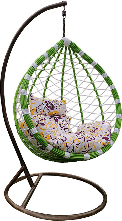 Karrige lëkundëse Saska Cocoon (245625), e bardhë/gjelbër