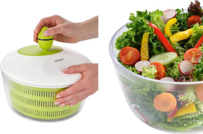 Spinner sallate Leifheit Trend, 4L, plastikë, e bardhë jeshile