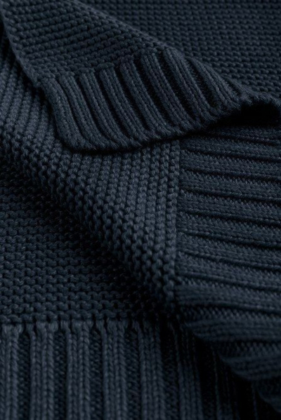 Batanije për bebe Sensillo Bamboo Cotton, 80x100 cm, blu navy