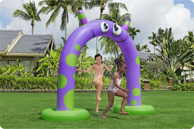 Lodër me ujë Bestway Jumbo Friendly Monster Sprinkler 52640, me fryrje, për oborr, shumëngjyrëshe