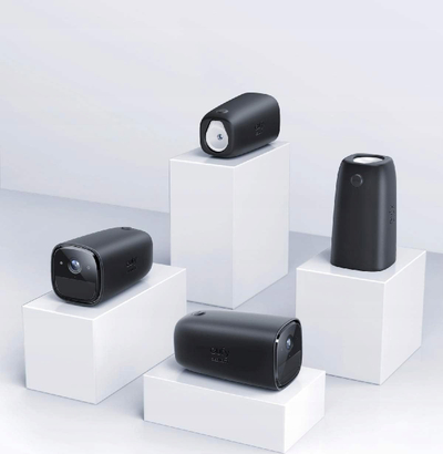 Силиконска навлака за безбедносна камера Еуфи EufyCam 2 2 Pro, сет од 2 парчиња, отпорна на УВ зраци и дожд, бели