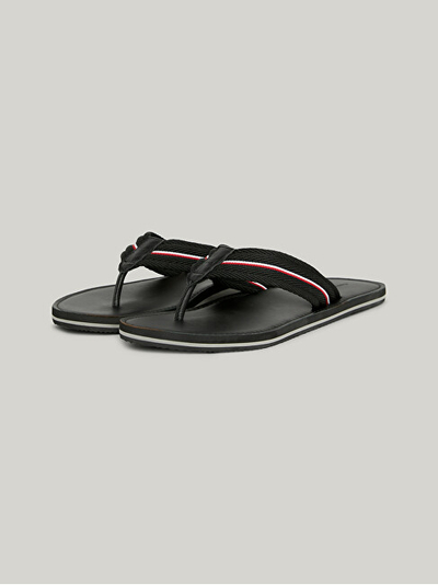 Sandale plazhi për meshkuj Tommy Hilfiger, të zeza