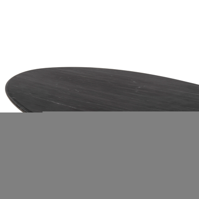 Tavolinë dhome dite DRAXX HM9934, ovale, mermer i zi, 120x70x38 cm