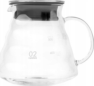Karafë kafeje Hario V60-02 Range Server, 600 ml, xham i tejdukshëm
