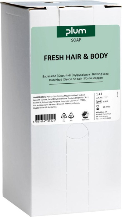 Shampo trupit dhe flokëve Plum Fresh Hair &amp; Body, 1.4L, lëng