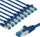 Kabllo rrjeti Goobay Patch Cable CAT 6A, set 10 copë, 5 m, blu
