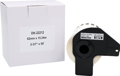 Rrotullë termike Brother DK-22212, 62mm, 15.24m, e bardhë